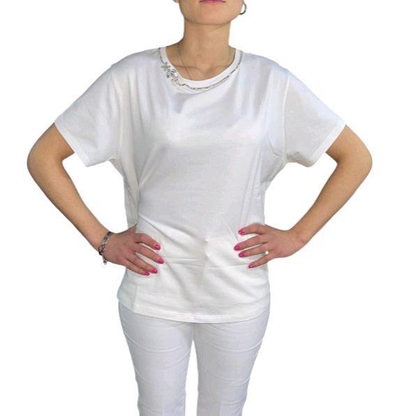 kocca t-shirt CON DECORAZIONE SULLO SCOLLO egle